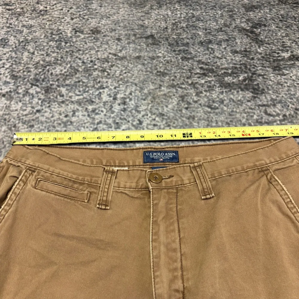 U.S. Polo ASSN Cargo Shorts Mens 38 Brown Baggy Utility Outdoor Skater Y2K
